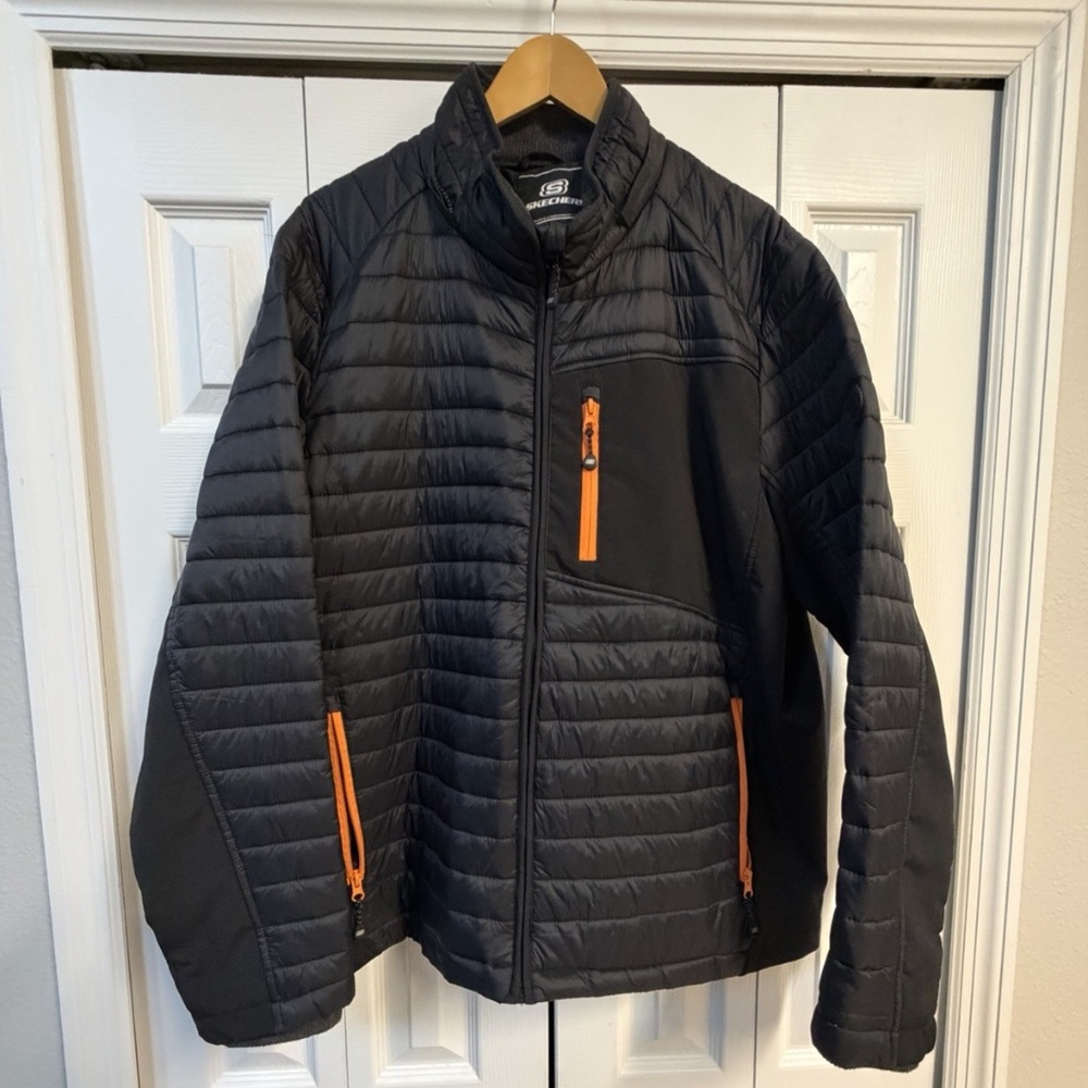 Sketchers Black Lightweight Jacket Men's Size XXL (missing hood)